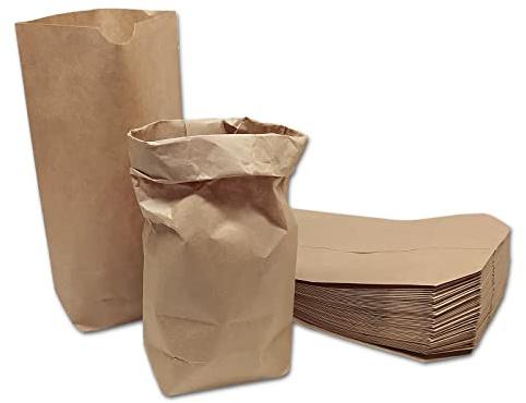 verpacking - SET - 4 verschiedene Größen | Kreuzbodenbeutel lebensmittelunbedenklich | 4x 25 Stück | Papiertüten Braun Beutel Kraftpapier Tüte Bodenbeutel