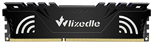 Wlizedle DDR3 4GB Memoria RAM 1333MHz CL9 UDIMM, Memória de Computador PC3-10600 240-Pin 1,5V Non-ECC 2Rx8 Módulo de RAM Upgrade para Ordenador de Sobremesa(Negro)