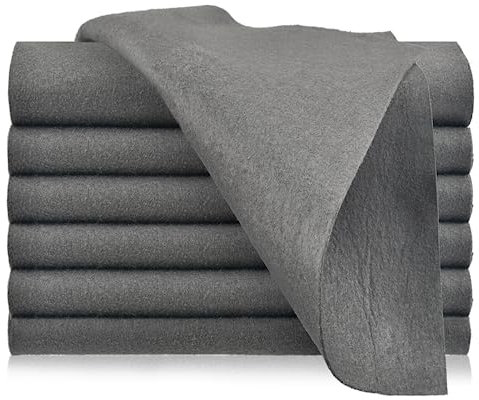 TIMESETL Magisches Reinigungstuch 7 Stück Wiederverwendbare Reinigungstücher Microfaser Putztuch Spüllappen Waschbar, Magisches Reinigungstuch für Autos,Küche,Glas, Mikrofasertuch Grau, 30 x 30cm