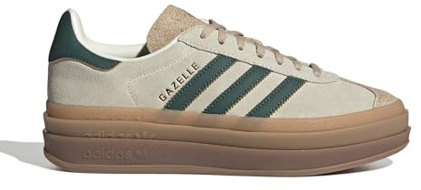 adidas Damen Gazelle Bold Shoes Sneaker, Cremeweiß/Collegiate Green/Magic Beige, 37 1/3 EU