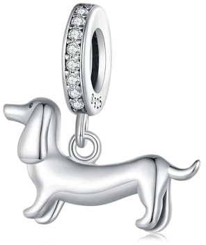 Sterlingsilber Dackel-Hund-Anhänger für Pandora Armband