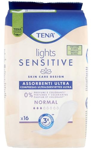 Tena Lady Lights Sensitive Ultra Normal Einlagen, 16 Stück