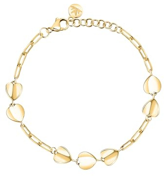 Morellato Bracciale da donna in acciaio con paillettes, collezione cuore SAWW03