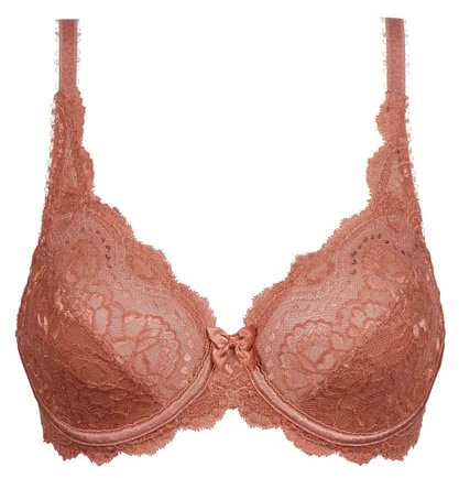 Playtex Bra Woman Flower Elegance Underwire Bra x1, Brown, 38DD