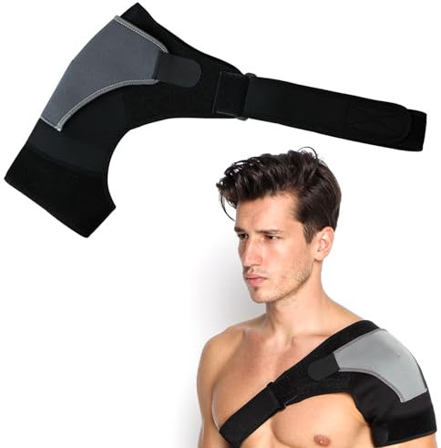 JTMKYO 1 épaulière réglable grise pour coiffe des rotateurs, épaulière pour épaule, protection d'épaule, épaulière