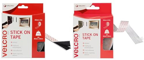 VELCRO® Brand | Stick On Tape | Cut-to-Length Strong Hook & Loop Self Adhesive Sticky Tape Perfect & Brand Stick On Tape, Cut-to-Length Strong Hook & Loop Self Adhesive Sticky Tape
