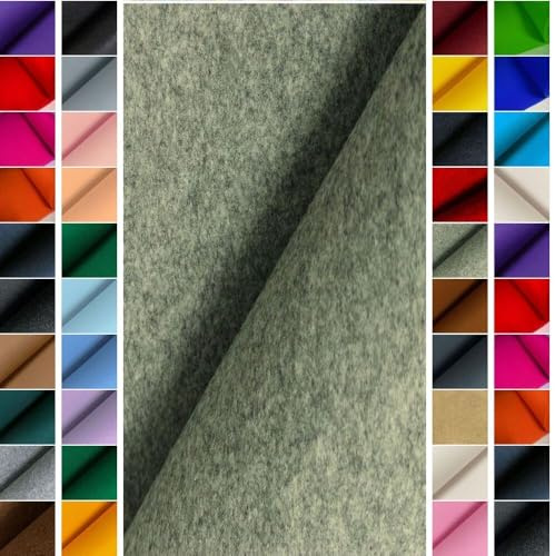 StoffBook Lana de fieltro de 4 mm de largo, aspecto elegante como lana de fieltro, 100 cm de ancho, E385