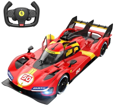 RASTAR Ferngesteuertes Auto, Maßstab 1:14, Ferrari 499P #50 Le Mans Champion Racing RC Auto, R/C Spielzeugauto für Kinder Jungen, Rot 2.4G