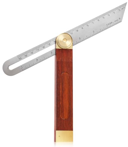Yuanchu Multi Winkelschmiege, Verstellbarer Multifunktionswinkel T Schmiege 7 Zoll Multiwinkel Präzisionswinkel Gauge Anschlagwinkel Edelstahl Winkelmesser mit Feststellfunktion Winkel Streichmaß