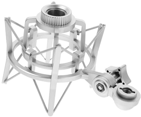 HEMOTON Supporto Antiurto in Plastica per Microfono di Registrazione Compatibile con Microfono Condensatore con Asta e Supporto per Cuffie