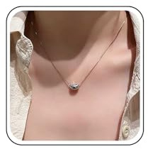 Cybche Collana girocollo vintage con ciondolo a forma di fagiolo, in metallo dorato, stile minimalista, collana a serpente, gioiello da donna, Zinco