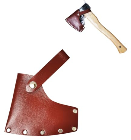 DIFLAX Fourreau De Hache Housse De Protection, Gaine de Hachette in Cuir, Couvre-tête de hachette für Arêtes Vives De Hache, Gaine de Hache für den Außenbereich, Camping, Randonnées
