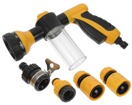 Parliky Heavy Duty Dog Bath Spray Hose Attachment with Water Saving High Pressure Nozzle and Connectors Portable Garden Hose Sprayer for Efficient Pet Washing and Outdoor Cleaning
