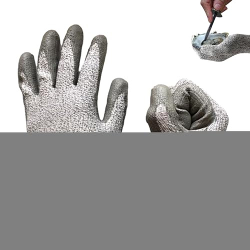 Gants de protection de cuisine pour la coupe, 1 paire de gants de protection réutilisables en filet pour éplucher les huîtres, couper la mandoline, couper la viande