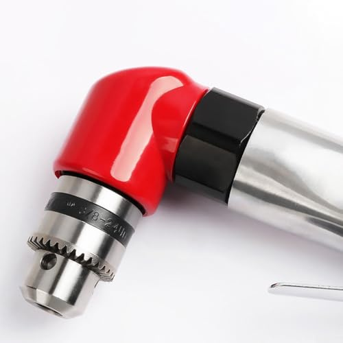 Perceuse pneumatique légère à angle droit mandrin 1,5-10 mm, 1800 tr/min pour perçage dans des espaces restreints, compatible avec les compresseurs d'air standard