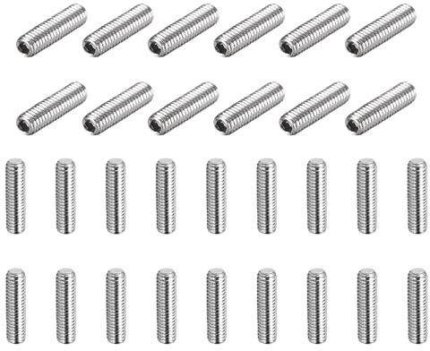 QUARKZMAN 120 Pcs Vis Sans Tête M3-0.5 x 6mm, Vis À Tête Hexagonale Creuse À Point Creux En Acier Inoxydable 304 Pour Réparation De Robinetterie De Salle De Bain Meubles Projet DIY