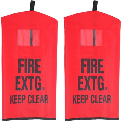 Hohopeti Lot de 2 Housses Étanches pour Extincteurs - Protection Extérieure Contre Le Gel avec Fenêtre Transparente - Accessoire Sécurité Incendie pour Camion, Entrepôt Et Terrasse