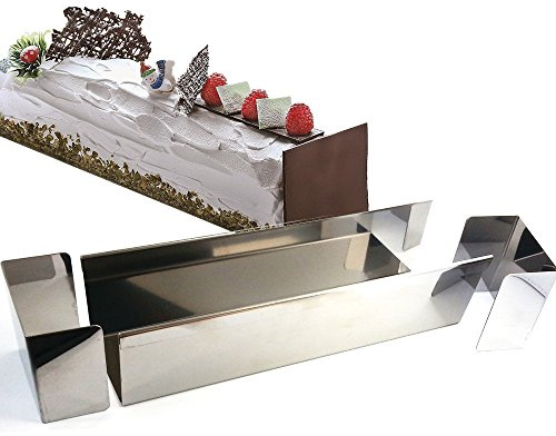 DAUDIGNAC Moule à Bûche Pâtissière Carré Inox Embouts amovibles
