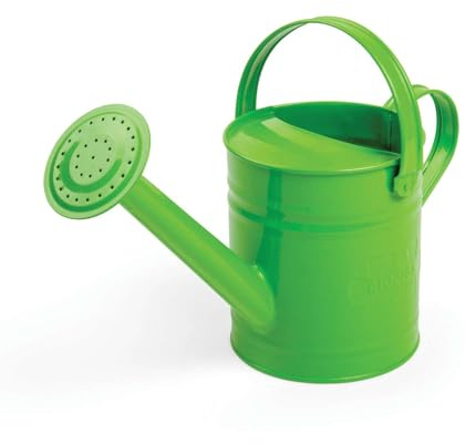 Bigjigs Toys Green Watering Can, Fixed Spout with Top & Side Handle