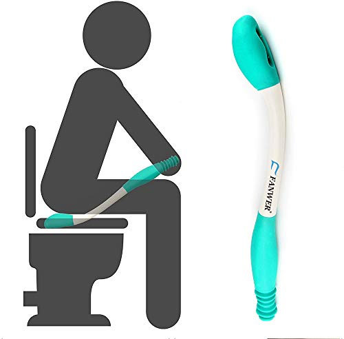 Fanwer Toilet Aids Tools,Long Reach Comfort Wipe,Extends Your Reach Over 15 Grips Toilet Paper or Pre-Moistened Wipes