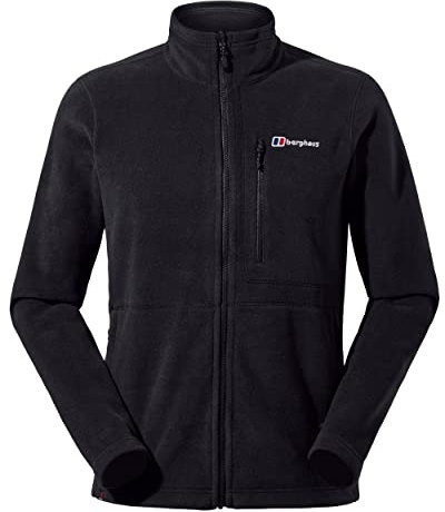 Berghaus Men's Activity Polartec Thermal Pro Interactive Fleece Jacket | Extra Warmth | Breathable | Soft Feel, Black/Black, XXL