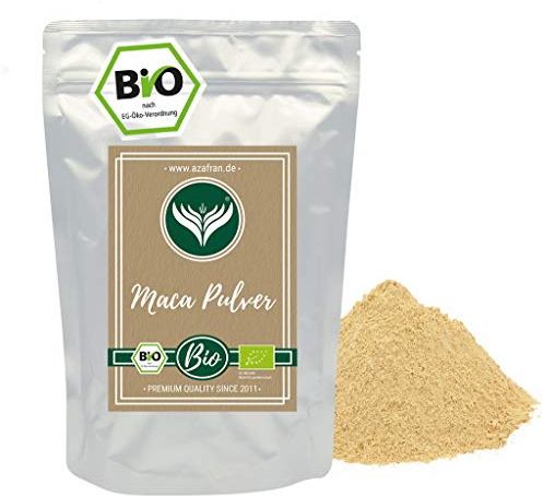 Azafran BIO Maca Wurzel Pulver aus Peru - Original Macawurzel gemahlen 500g