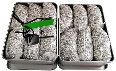 Emergency Fire Starter Kit Magnesium 12 Bags Ferro Rod for Camping Hiking Bushcraft Survival Outdoor Hurricane Outages Storm Portable + 2 Tin Box