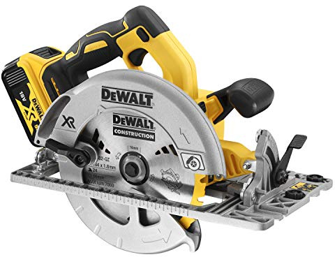DEWALT Circular Saw XR 18V 5Ah Li-Ion BL 184mm Compatible Guide Rail, DCS572P2-QW