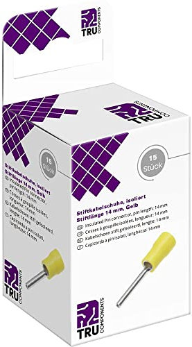 TRU COMPONENTS T2010C362 Stiftkabelschuh 4,0 mm² 6,0 mm² Teilisoliert giallo 15 St.