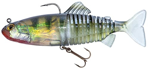 Fox Rage Replicant Jointed - Swimbait Wobbler, Couleur : UV Stickleback - Longueur/poids : 23 cm - 130 g
