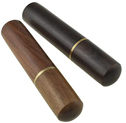Acoeitl 2 Pcs Dark/Light Brown Toothpick Holder Portable Wooden Travel Toothpick Case Pocket Tooth Pick Container Sewing Needle Holder Mini Toothpick Dispenser Handmade Craft Toothpick Storage Box