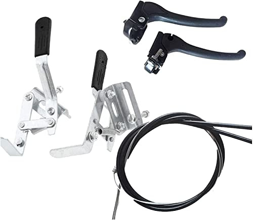 BITWIT Universal-Rollstuhlbremse, Universal-Rollstuhl-Bremshebelteile, mit Bremsseil und Handbremse, Bremssystem Rollstuhl-Ersatzteile