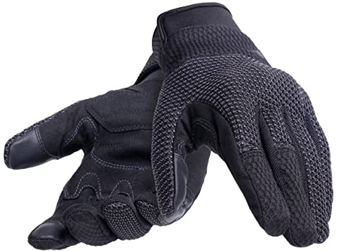 Dainese - Torino Gloves, Herren Textil Motorrad Handschuhe mit Knöchelschutz, Touchscreen Kompatibilität, Motorrad Handschuhe für Männer, Schwarz