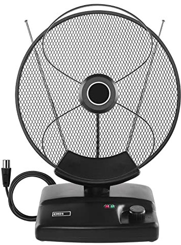 EMOS Antenne d'intérieur Design J0705, antenne intérieure numérique Active pour réception DVB-T, DVB-T2, Dab, avec Filtre LTE/5G intégré et amplificateur