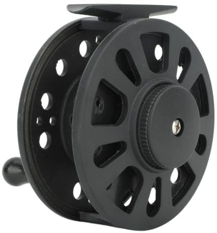 SUNGOOYUE 7/8 Fly Fishing Reel, 1+1BB Precise Machining Plastic Fly Reel for Streams Rivers Lakes - Black