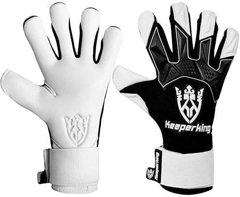 Keeperking Torwarthandschuhe Herren, Erwachsene, Jungen | Hybrid-Innennaht Professional Contact Next Grip 4 mm, maximaler Grip, Schutz und Komfort mit Easy-Slip-System | Fußball-Torwarthandschuhe