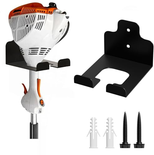 JNIHEEP Garage Organizer Trimmer Rack, Garden Power Tool Hanger Weed Whackers Holder Wall Mounted for Grass Trimmer, Hedge Trimmer, Garage Trimmer, Garden Tools,1 Pack