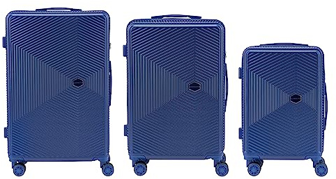 Convector Set 3 Trolley Da Viaggio, Valigie Rigide in Tre Dimensioni Con Ruote Girevoli a 360°, Lucchetto TSA e Struttura in ABS Doppio Strato, Antigraffio e Antiurto