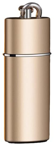 Cendrier de poche portable, en métal ABS ignifuge de qualité supérieure, anti-odeur, avec porte-clés, tube d'élimination des mégots de cigarettes, léger, taille unique