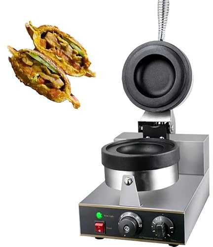 Piastra elettrica per waffle, macchina per hamburger Ufo da 1300 W, macchina per panini, macchina per hamburger antiaderente commerciale, temperatura regolabile da 50 a 300 ℃ per uso domesti