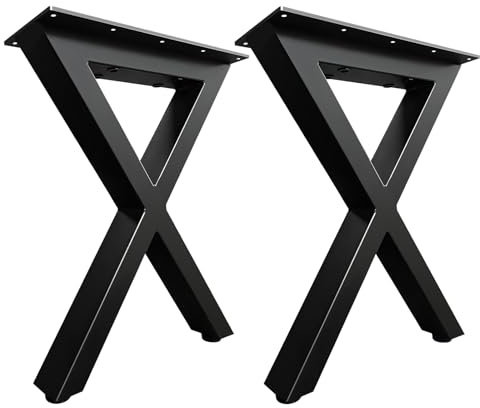 Jahof Heavy Duty Industrielle Tischbeine, 2 Stück (B30xH40cm, X Form)