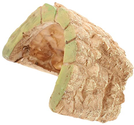 TOYANDONA Terrario Decorativo per Rettili Resina per Tartarughe e Lucertole Accessorio Naturale per Habitat Piccole Design per Soleggiamento per Acquari e Terrari
