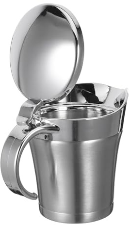 Uonlytech Saucière Inox Double Paroi Pot Thermique pour Sauce Steak Maintien Chaud Distribution Précise Usage Professionnel et Domestique