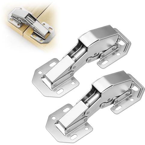 2pcs Kitchen Door Hinge Hydraulic 90° Soft Close Cupboard Hinges