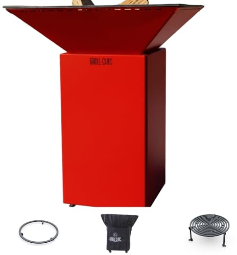 Pack Privilege Brasero Cevenol Acier Normal Carre 74 Rouge Double Cuve