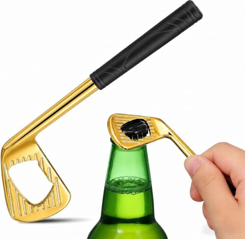 1Pc Golf Club Shape Bottle Opener, Personalised Beer Bottle Opener, Creative Golfer Gift Tool for Golf Lovers Home Bar Kitchen Party Decoration and Daily Use