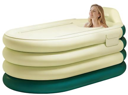 Bañera Hinchable para Ducha | Herramienta de Baño con Bomba de Pie | Bañera Inflable para Adultos,Relajación en SPA, Apartamento, Hogar, Hombre, Mujer