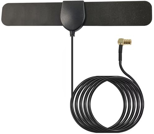 DAB Car Digital Stereo Radio Aerial Antenna Windscreen SMB for Sony JVC | Self-Adhesive Windscreen Mount,Gold Plated SMB Right Angle Connector,3 Metre Extension Cable,Plug & Play Installation
