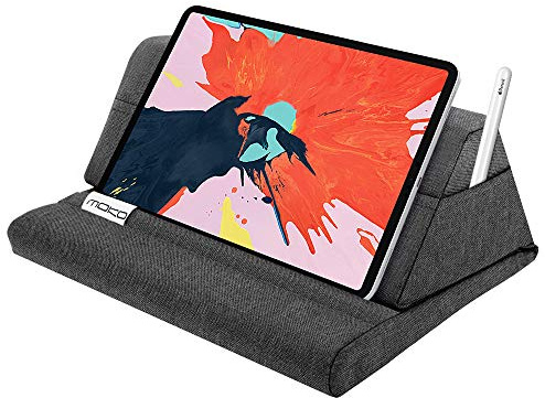 MoKo Tablet Kissen Ständer, Kissen Halter für Tablet bis 11 Lesekissen Kompatibel mit Neu iPad 10.2 2020/iPad Air 4 3 2/iPad Pro 2021, Mini 6 5 4 3, Samsung Galaxy Tab S7/S6, Spacegrau