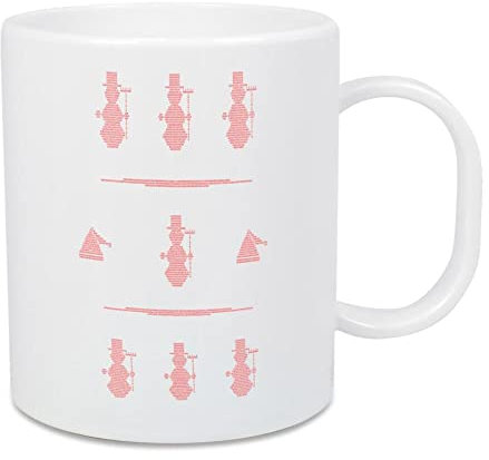 artboxONE Großer Kinderbecher Binary Xmas Snowman red von AB1 Edition - Weihnachten